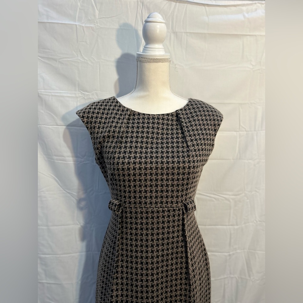 Connected Apparel Cocktail Brown Black Dress